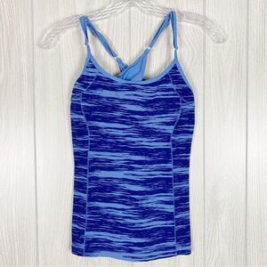 ALO Yoga | Cornflower Blue Racer Back Tank With Shelf Bra Size Small